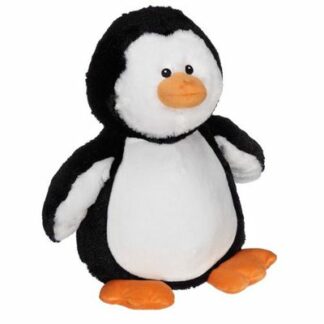 91095 bamse pingvin til broderi sort hvid Hobbysy