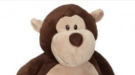 71094 bamse abe til broderi brun ansigt Hobbysy