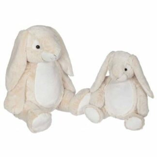 21095 bamse kanin med lange øre til broderi off white Hobbysy