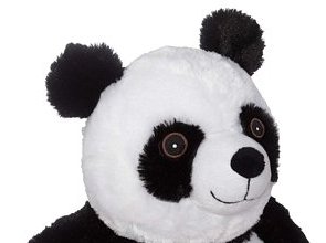 81094 bamse panda til broderi sort hvid ansigt Hobbysy