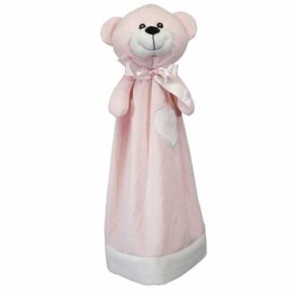 61098BL bamse hånddukke lyserød Hobbysy