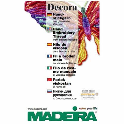 Decora broderi farvekort viskose fra Madeira DMC farver 1