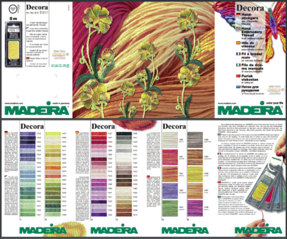Decora broderi farvekort viskose fra Madeira DMC farver