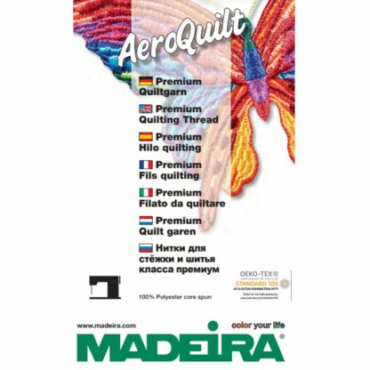 Farvekort tråd maskinbroderi Aeroquilt polyester fra Madeira