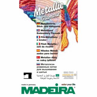 Farvekort tråd maskinbroderi metallic glamour metal fra Madeira
