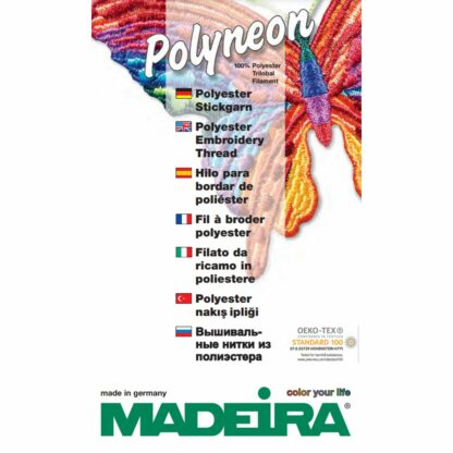 Farvekort tråd maskinbroderi polyester Polyneon fra Madeira