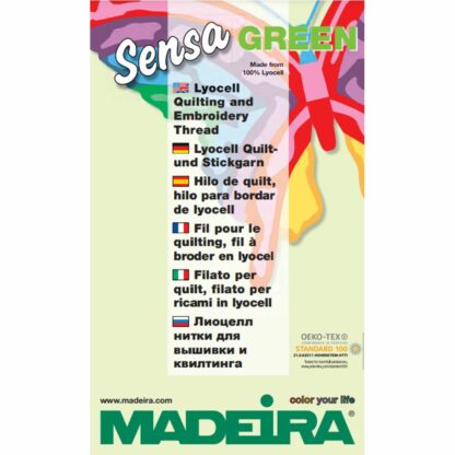 Farvekort maskinbroderi Sensa green Lyocell fra Madeira