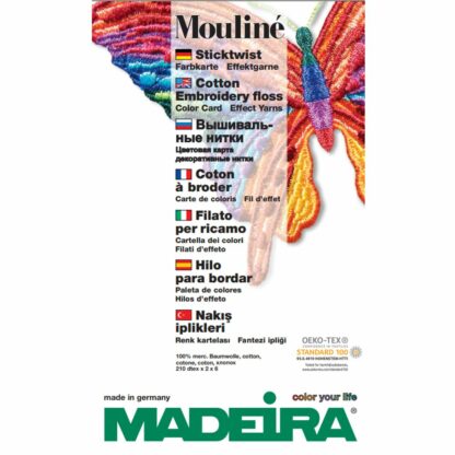Mouline broderi farvekort bomuld fra Madeira DMC farver. a PNG